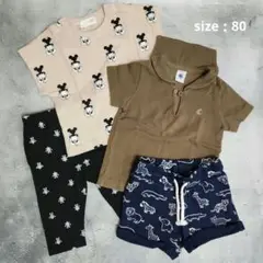 PETIT BATEAU　H&M等　4点セット　80サイズ