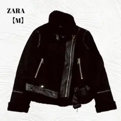 美品✨️ZARA　ザラ【M】フェイクムートン ライダースジャケット レディース