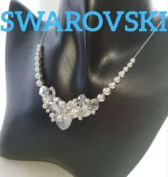 SWAROVSKI　Bijou　ミラーカット　パール　ネックレス