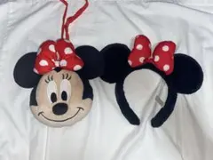 公式 ミニーマウス カチューシャ ポシェット