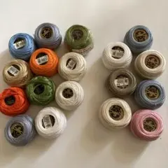 ⭐︎1345 DMC コットン刺繍糸 18個セット　12番と8番