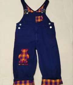 MIKIHOUSE ネイビー10分丈オーバーオール 95cm