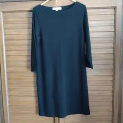 INES DE LA FRESSANGE ウール100% 七分袖ワンピース L