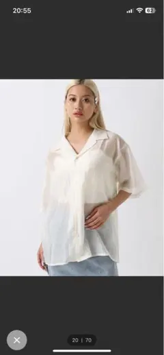 Forever 21半袖シースルーシャツのサムネイル