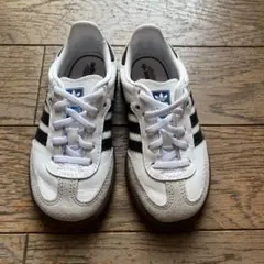 adidas Samba キッズシューズ ホワイト/ブラック　14センチ