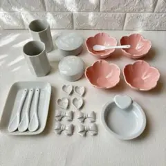 白磁　蓋ものやお箸置き等 おまとめ22点　ポーセラーツ　まとめ売り　セット