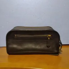 ダークブラウン レザー クラッチバッグ