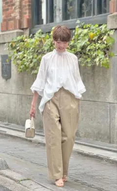 ハイツイストチノ カーブパンツ グリーンレーベルリラクシング - メルカリ