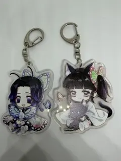 鬼滅の刃 胡蝶しのぶ 栗花落カナヲ キーホルダー