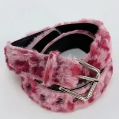 人気商品y2k leopard fur belt ピンク ファーベルト - メルカリ