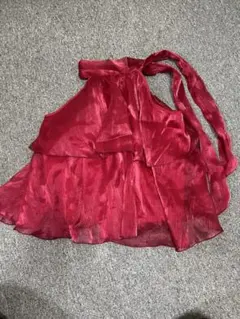 SHEIN レッド ホルターネック ブラウス Sサイズ