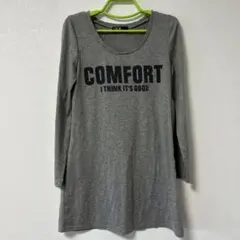 CECILMcBEE セシルマクビー　長袖Tシャツ　ロゴ　グレー