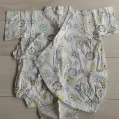 最終値下げ。甚平 80 ロンパース 花火 夏 お祭り