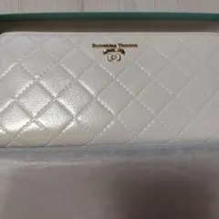 サマンサタバサ キルティング長財布 ホワイトキティちゃんコラボ！