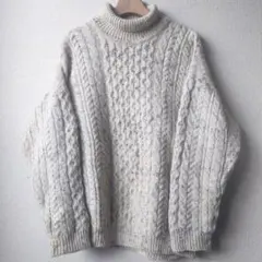 70s 80s Carraig Donn フィッシャーマンセーター アイルランド