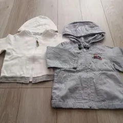 ファミリア ジップアップパーカー セット 80 上着