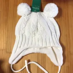 耳付きニット帽子ベビー ニット帽 クマ ミッキー