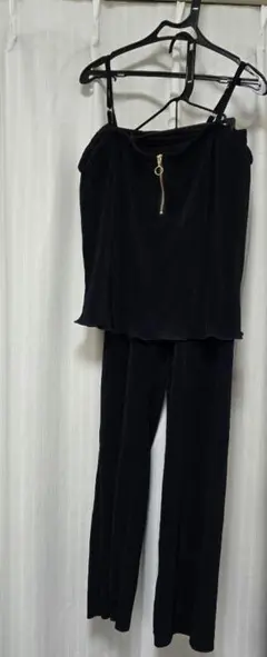 【未使用】ネイビー/セットアップ/キャミソール＆ストレートパンツ/コーデュロイ