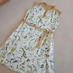 美品 ピノーレ×プランティカ ボタニカル ハーバリウムワンピース