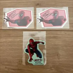 スパイダーマン 匿名配送 かっぱ寿司 コラボ ステッカー 3枚セット 非売品
