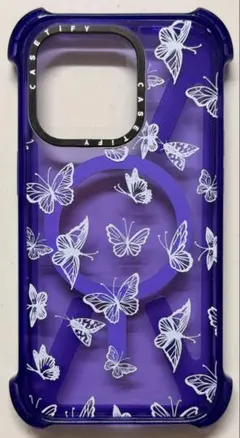 蝶デザイン 紫色 iPhone14Proケース