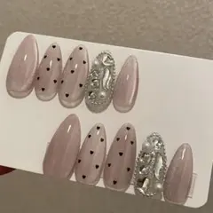 ネイルチップ　埋め尽くし　ゴテゴテ　綺麗目　フレンチガーリー　ワンホン　量産