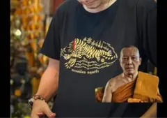 LPチャナイ　首なし虎　寺　サクヤン　タトゥー　黒TシャツM プラクルアン