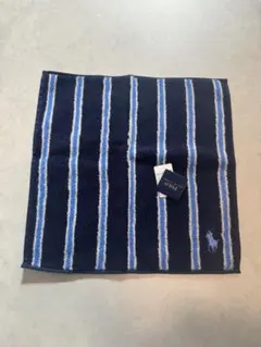 POLO RALPH LAUREN ストライプタオルハンカチ ネイビー