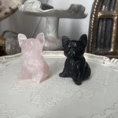 フレンチブルドッグ　ブルドック　オブシディアン　ローズクォーツ