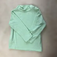 ライトグリーン 長袖タートルネックTシャツ(90)