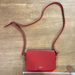 LACOSTE ショルダーバッグ レッド