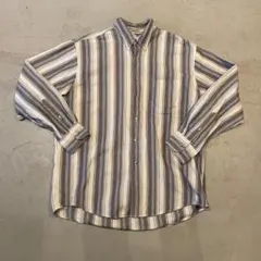 WINDSOR ビンテージ 80s 90s ネルシャツ L ストライプ コットン