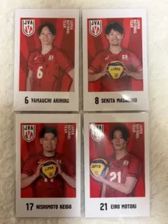 キャラポトレ バレーボール男子日本代表 山内晶大 関田誠大 西本圭吾 永露元稀