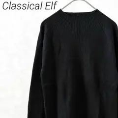 Classical Elf ニット セーター モックネック 袖ボタン シンプル