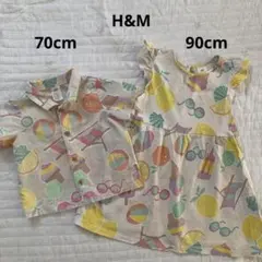 H&M 70cm 90cm 姉弟 リンクコーデのサムネイル