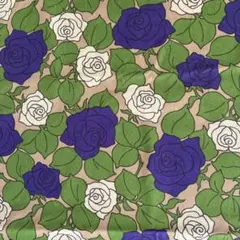 COTTONこばやし　う早この布　フランスのバラ　紫