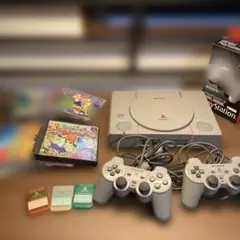 初代プレイステーション　本体　コントローラ　メモリーカード　ソフト８本