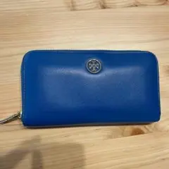 【中古品】tory burch トリーバーチ 長財布 ブルー