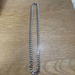 シルバー ステンレススチール チェーンネックレス 約40cm