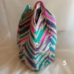 グラニースクエアボトムバッグ ピンク・グリーン