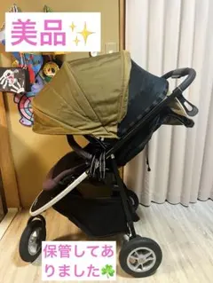 アップリカ スムーヴSMOOOVE 3輪 ベビーカー バギー カーキ 美品✨のサムネイル
