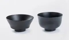 ARAS 汁椀 お茶碗　グレイズブラック 4個セットのサムネイル