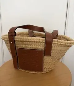 ロエベ バック カゴ バスケット スモール ラフィア LOEWE 保存袋付き