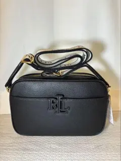 新品未使用展示品　LAUREN 黒 レザー ショルダーバッグ brstring_gpo431920066001