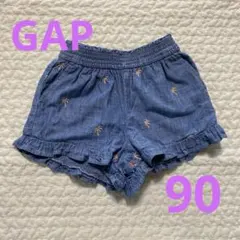 GAP 刺繍入りデニムショートパンツ 18-24ヶ月 90