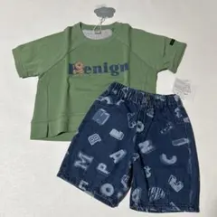 新品【futafuta】ベアTシャツ＆ハーフパンツ【100cm】2点セットのサムネイル
