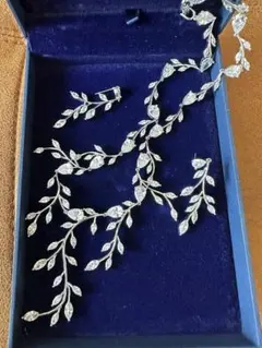 ウェディング／パーティー　ネックレス/ピアスセット