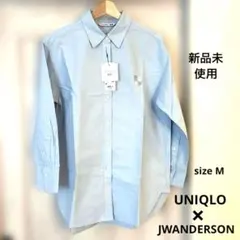 新品UNIQLO×JWANDERSON オックスフォードシャツ M ライトブルー