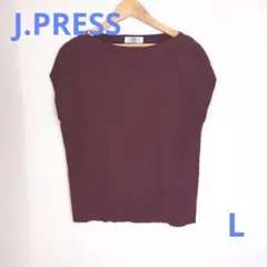 J.PRESS 美品 L ボートネック リブニット ボルドー オンワード樫山のサムネイル