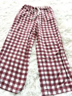 【美品‼️】ジェラートピケ　ギンガムチェックパンツ　ルームウェア
